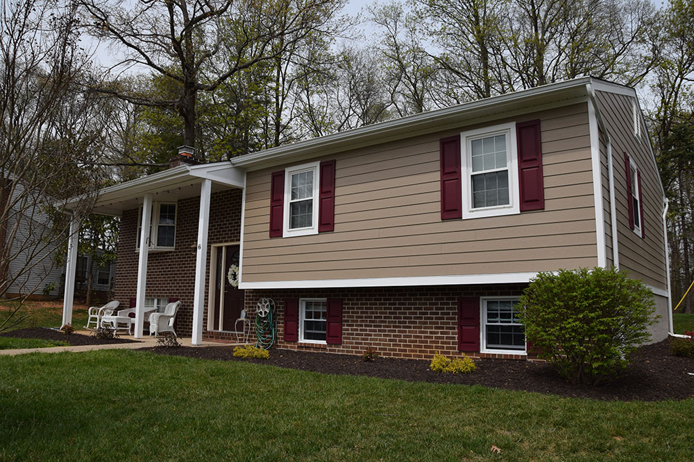 beige completed siding